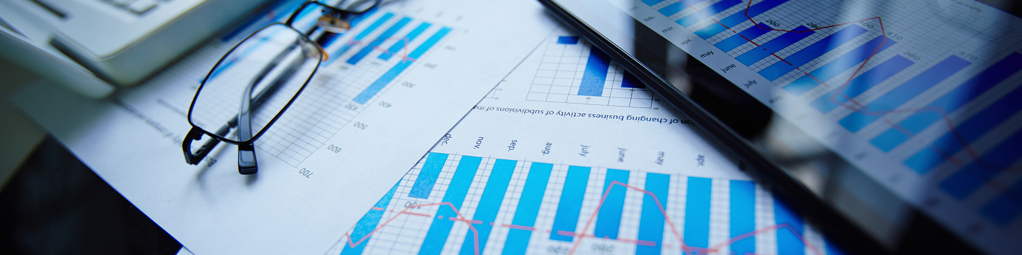 Chart and graphs showing energy analytics data.